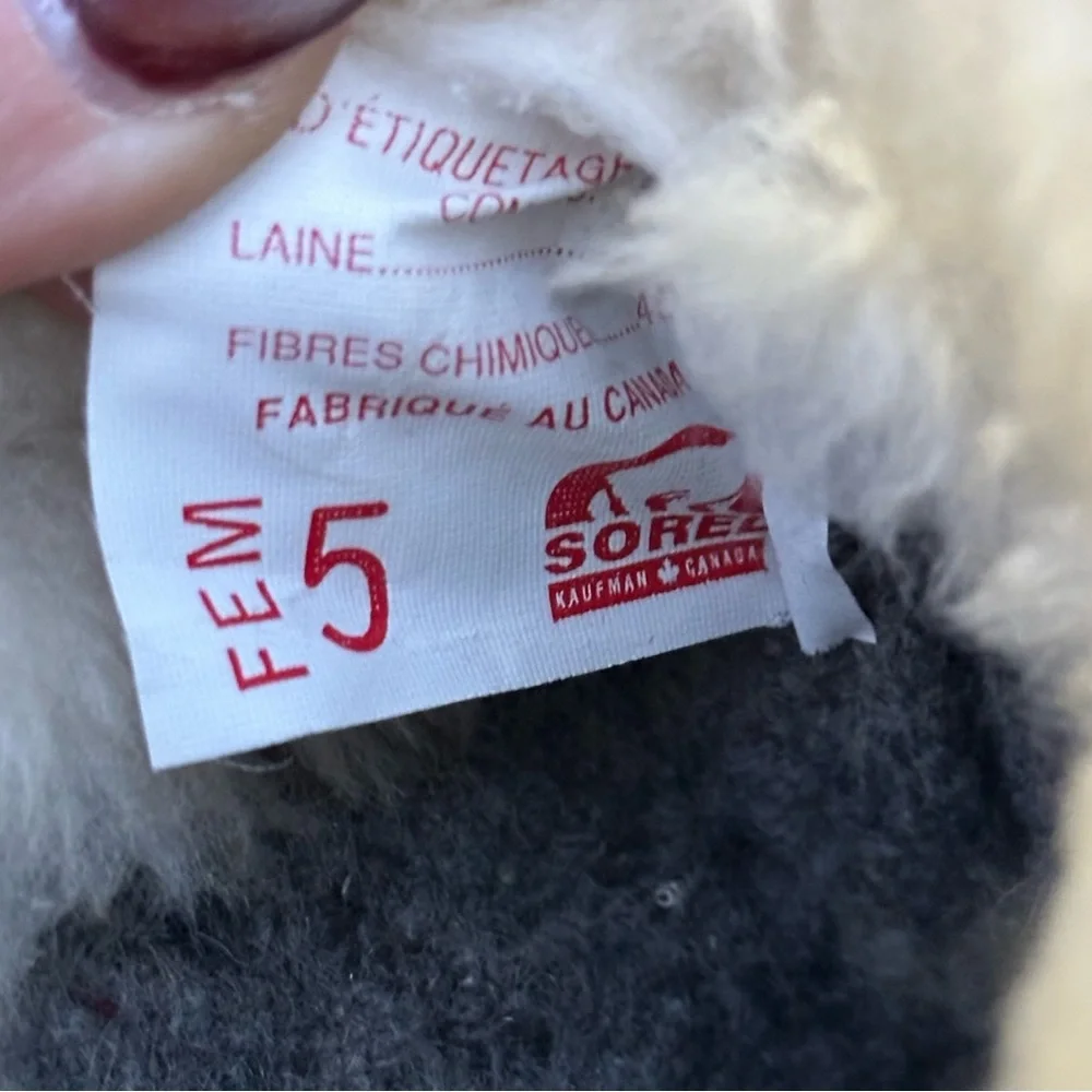Vintage Sorel Cream Winter Boots Size 5